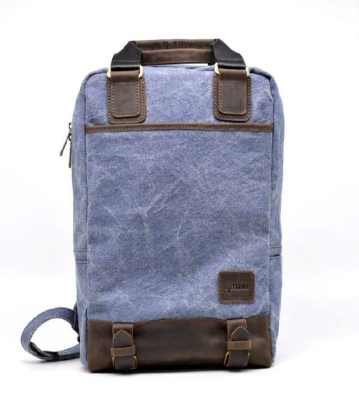 Молодіжний рюкзак парусина + шкіра RK-1210-4lx TARWA