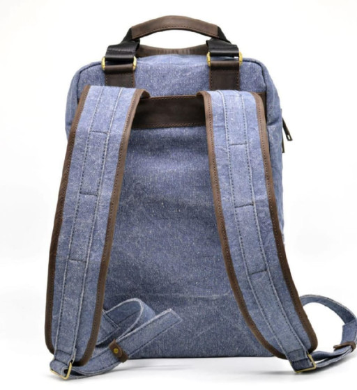 Молодіжний рюкзак парусина + шкіра RK-1210-4lx TARWA