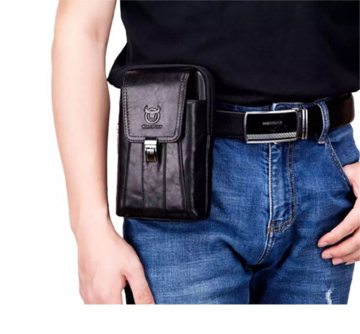 Напоясний сумка з ремінцем на плече T0073A BULL, чорна