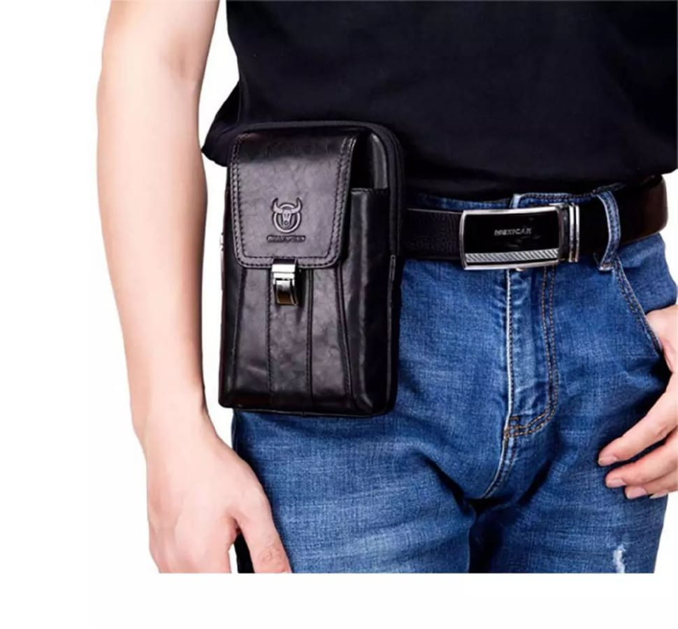 Напоясний сумка з ремінцем на плече T0073A BULL, чорна