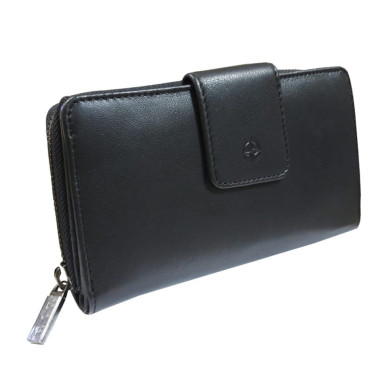 Leather wallet Cortina 5084 nero black