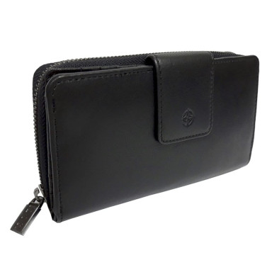 Leather wallet Cortina 5084 nero black