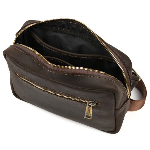 Шкіряна сумка через плече RC-7312-4lx TARWA коричневий крейзі хорс