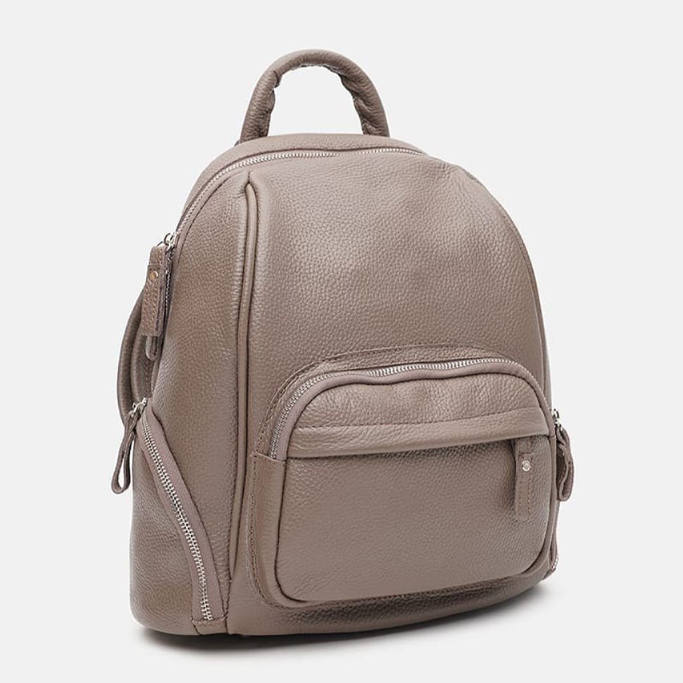 Шкіряний жіночий рюкзак Ricco Grande 1l976taupe-taupe