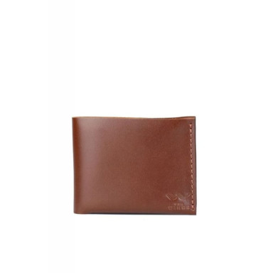 Mini Leather Wallet with Coin Holder light brown