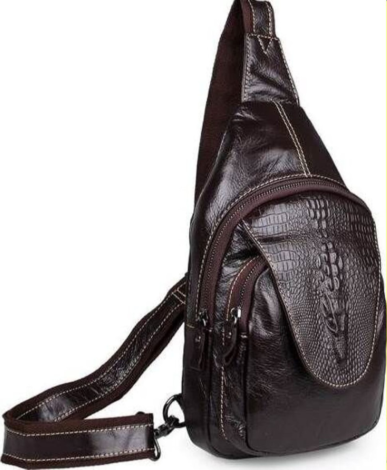 Men's bag Vintage 14559 made of genuine leather Brown