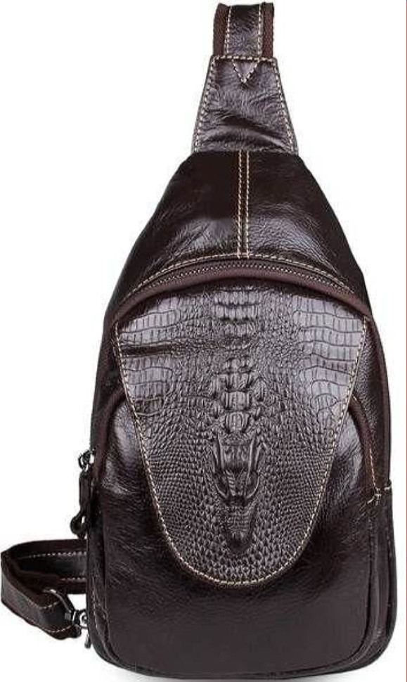 Men's bag Vintage 14559 made of genuine leather Brown