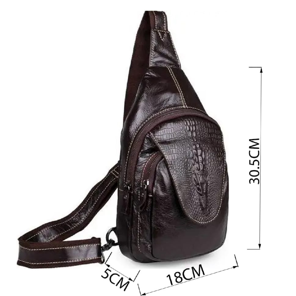 Men's bag Vintage 14559 made of genuine leather Brown