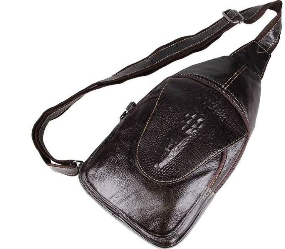 Men's bag Vintage 14559 made of genuine leather Brown