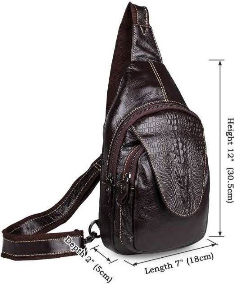 Men's bag Vintage 14559 made of genuine leather Brown