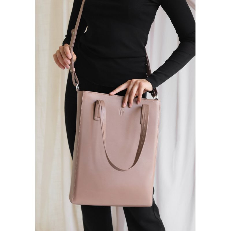 Nancy leather shopper in caramel