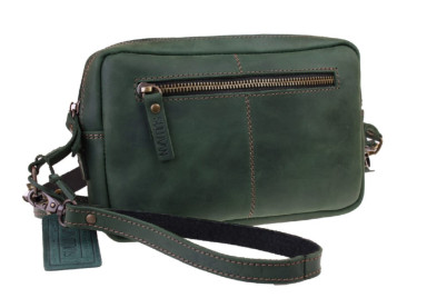 Women's leather small clutch bag SULLIVAN sg50 (25) green