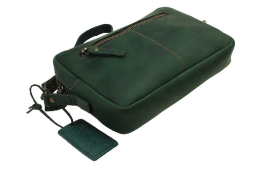 Women's leather small clutch bag SULLIVAN sg50 (25) green