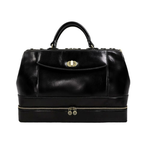 Cаквояж шкіряний, сумка лікаря Time Resistance - Doctor Faustus чорний 5230201