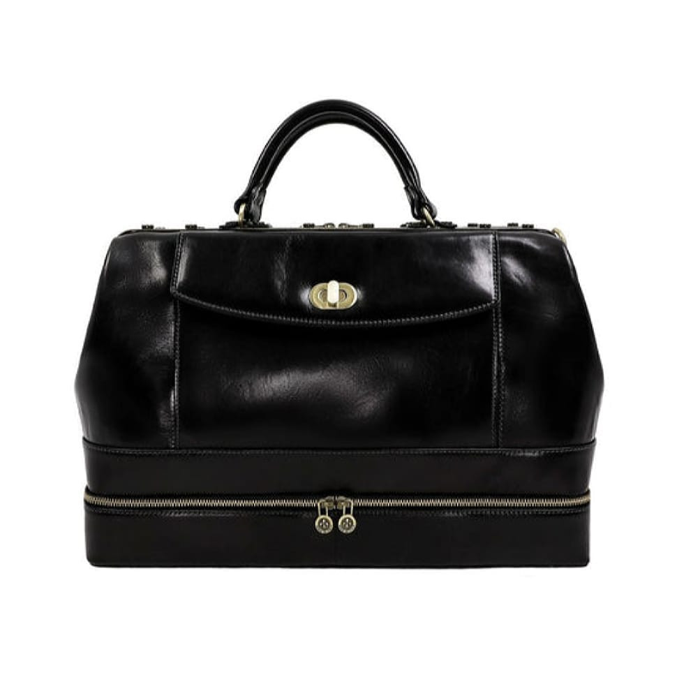 Cаквояж шкіряний, сумка лікаря Time Resistance - Doctor Faustus чорний 5230201