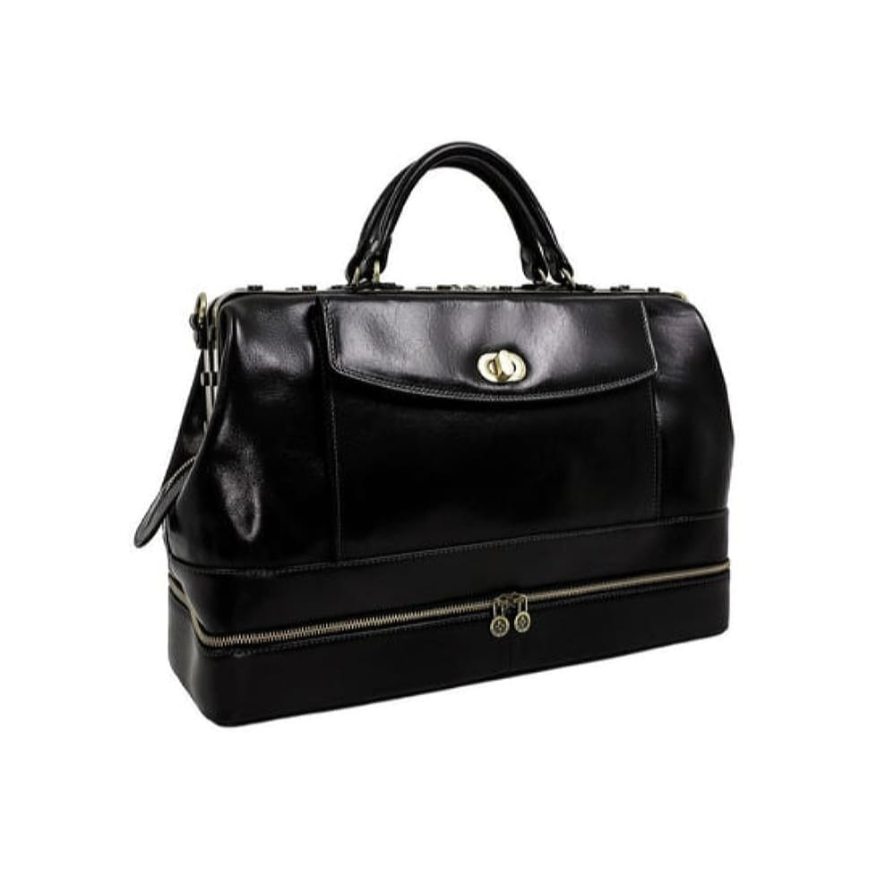 Cаквояж шкіряний, сумка лікаря Time Resistance - Doctor Faustus чорний 5230201