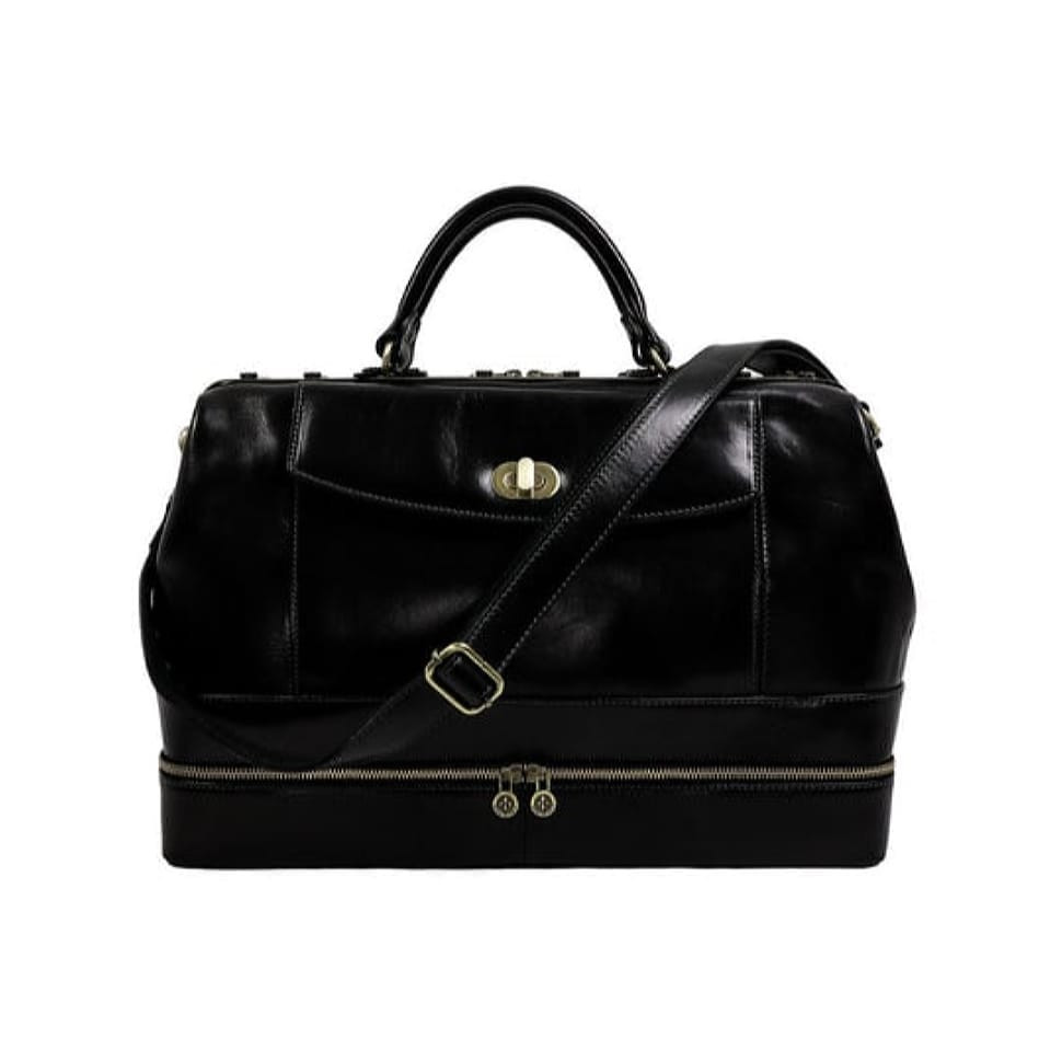 Cаквояж шкіряний, сумка лікаря Time Resistance - Doctor Faustus чорний 5230201