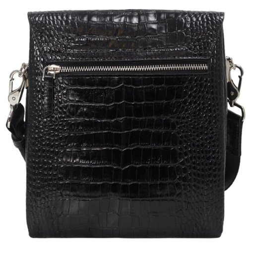 Сумка чоловіча шкіряна BOND 1363-356 чорний кроко