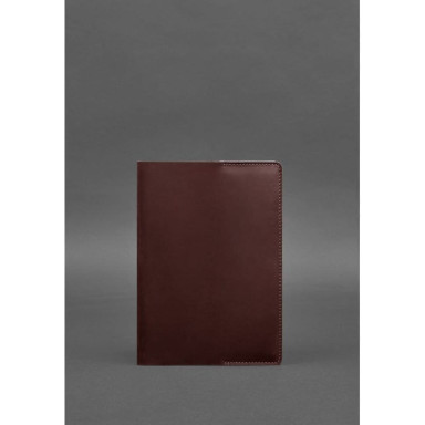 Leather cover for notebook 6.0 (soft book) Burgundy Crazy Horse