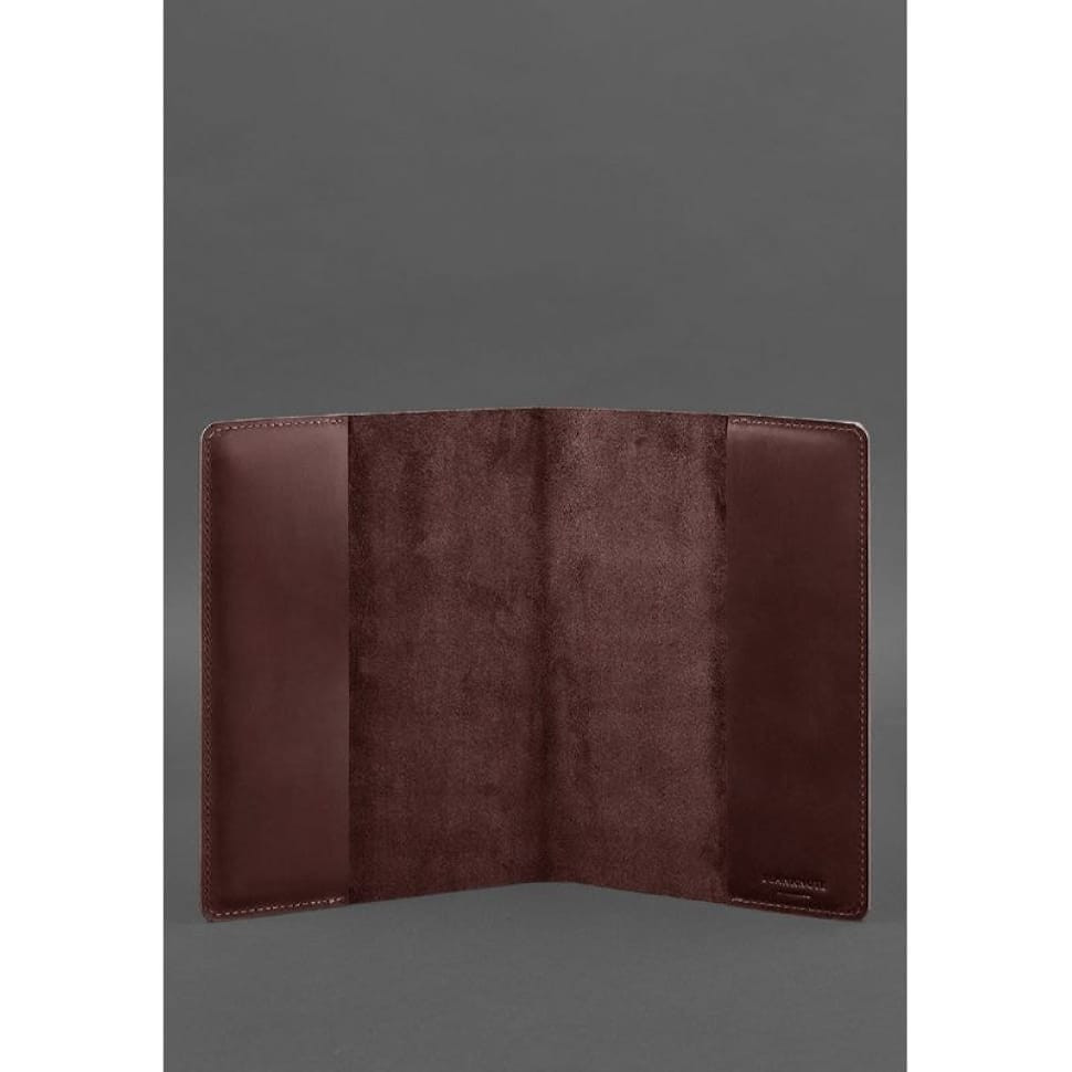 Leather cover for notebook 6.0 (soft book) Burgundy Crazy Horse