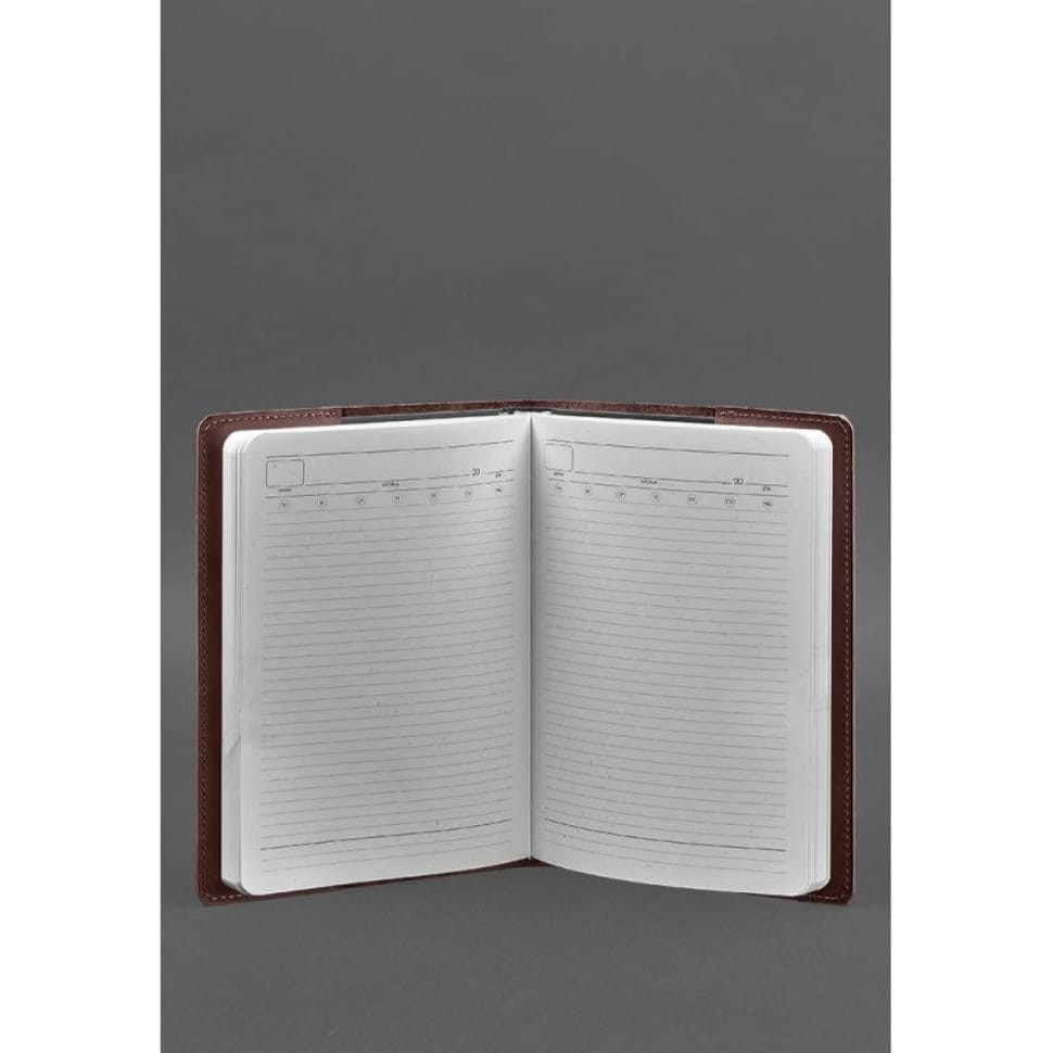 Leather cover for notebook 6.0 (soft book) Burgundy Crazy Horse