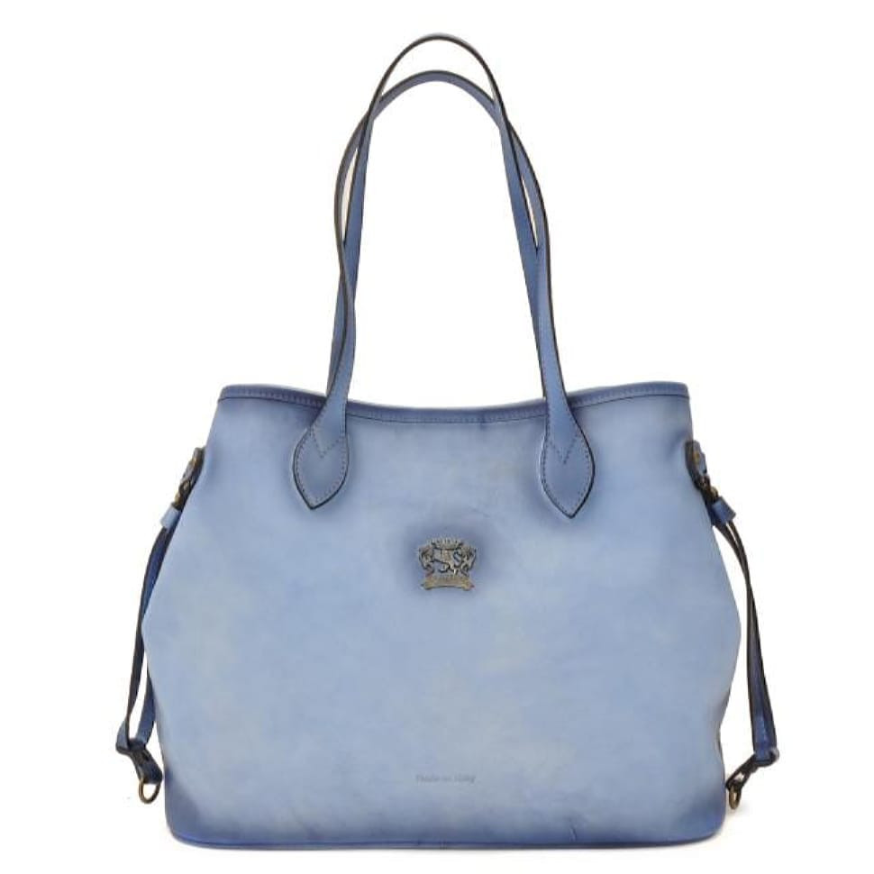 Pratesi BSB471 - Vetulonia Shoulder Bag in cow leather Bruce Sky Blue