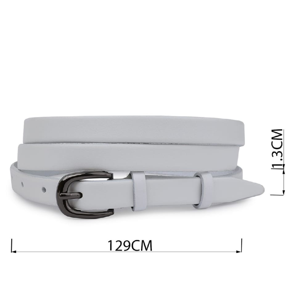 Шкіряний жіночий ремінь Vintage 20762 Білий