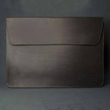 Leather case for MacBook 13", Crazy Horse skin chocolate