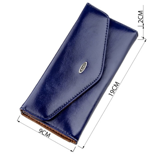 Жіноче класичне шкіряне портмоне Shvigel 16470 Синій