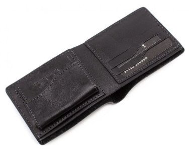 Leather wallet Grande Pelle 506610 mens double fold (bifold)