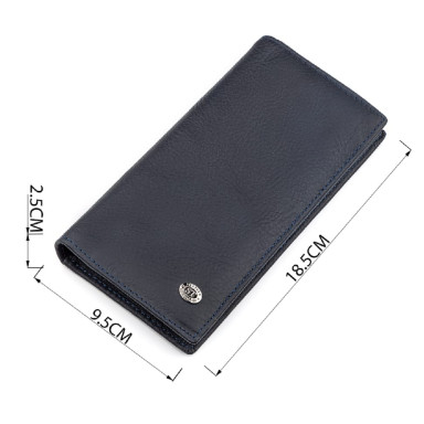 Мужской купюрник ST Leather 18370 (ST148) очень удобный Синий