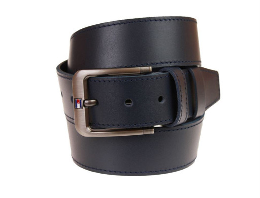 Ремінь чоловічий шкіряний джинсовий одна строчка SULLIVAN 112-78 (7.5) 115-150 см синій