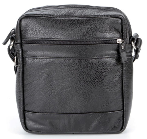 Елітна шкіряна чоловіча сумка SHVIGEL 00791 Чорна