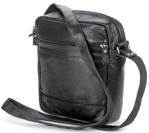 Елітна шкіряна чоловіча сумка SHVIGEL 00791 Чорна