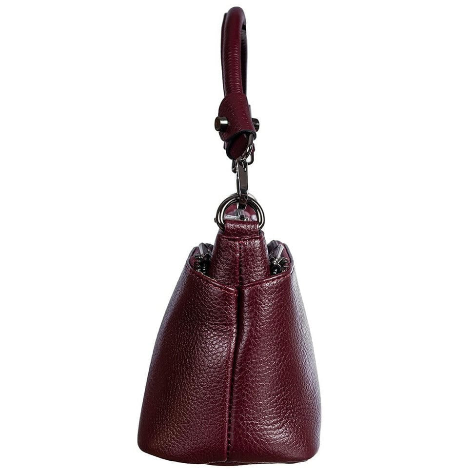 Сумка жіноча шкіряна Desisan 2043-339 бордо флотар