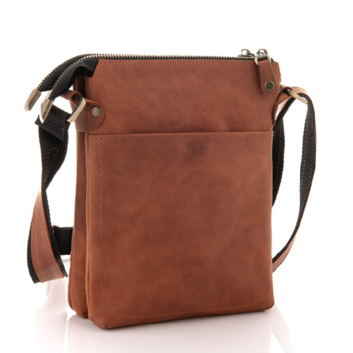 Руда чоловіча сумка через плече з трьома відділеннями Newery N3990KRB