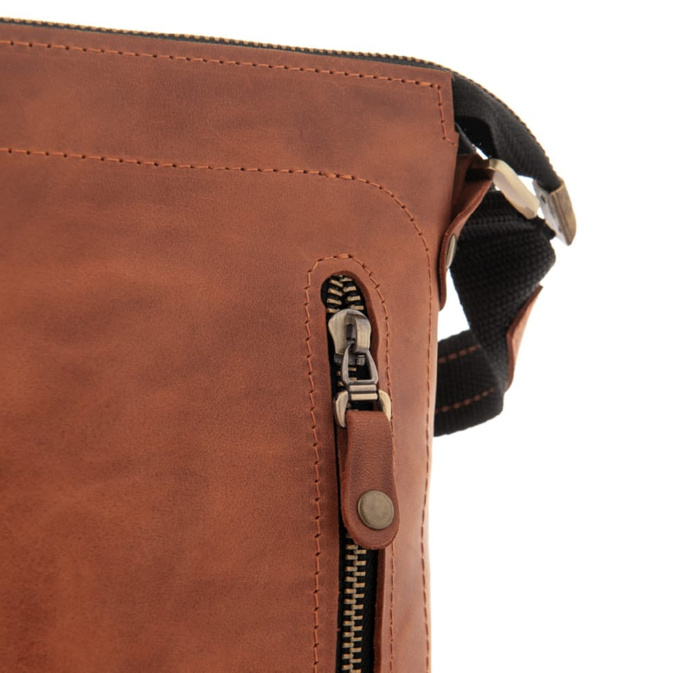 Руда чоловіча сумка через плече з трьома відділеннями Newery N3990KRB