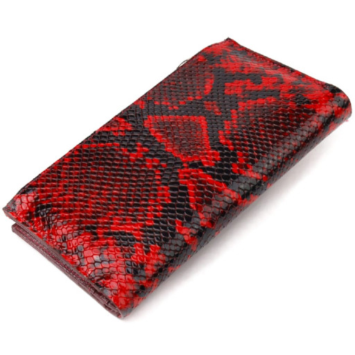 Незвичайний жіночий гаманець з натуральної шкіри з тисненням під змію CANPELLINI 21647