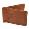 Кожаный зажим для денег ручной работы светло-коричневый RB-hold-001 TARWA