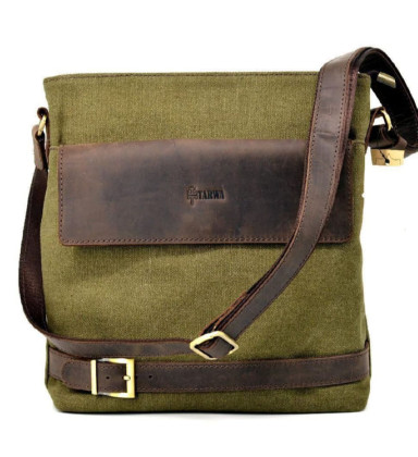 Men's bag canvas + leather RH-0040-4lx Tarwa
