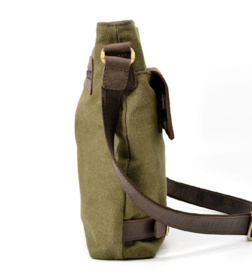 Чоловіча сумка парусина канвас та шкіра RH-0040-4lx Tarwa