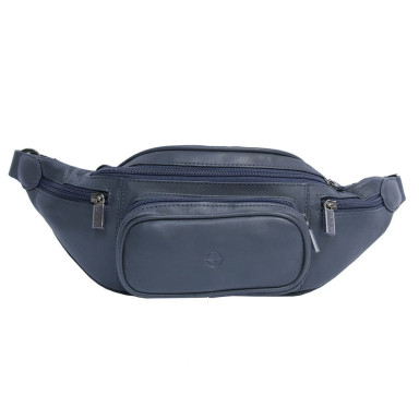 Leather bag (banana) Cortina 6000 navy blue