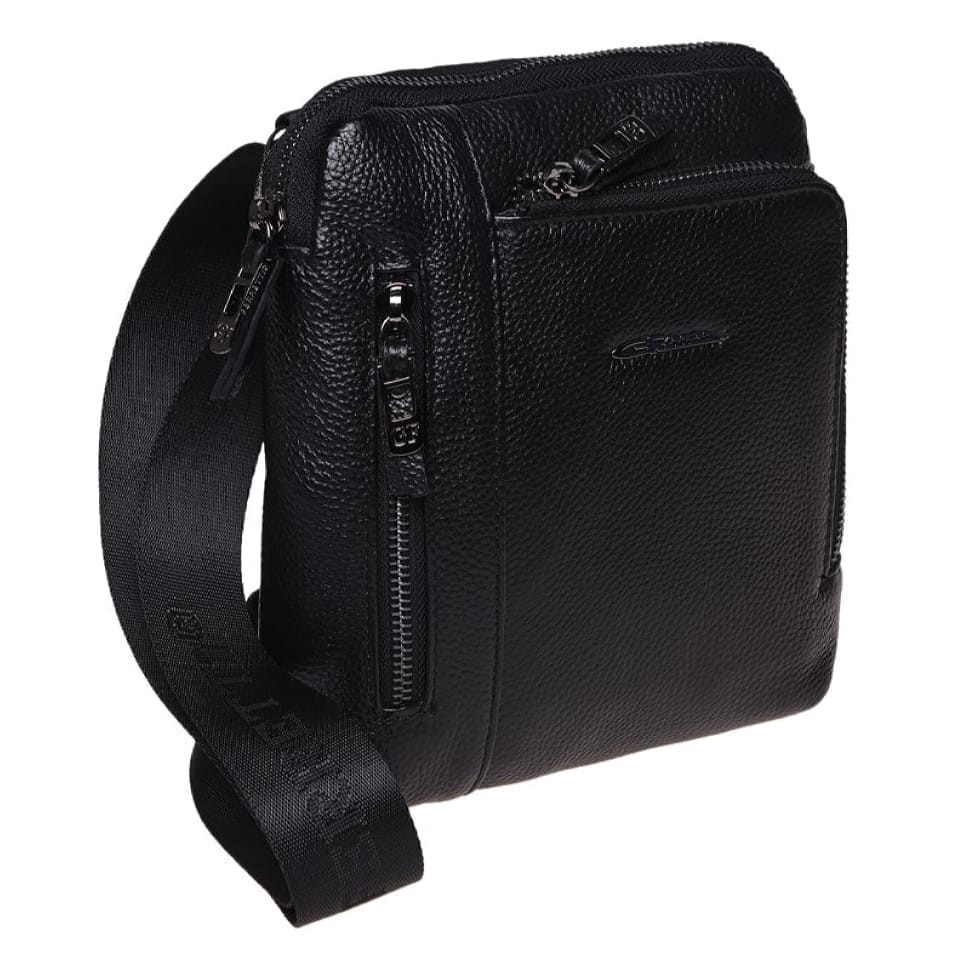 Чоловіча шкіряна сумка на плече Giorgio Ferretti 3481a-black