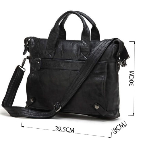 Сумка чоловіча Vintage 14067 з ручками Чорна