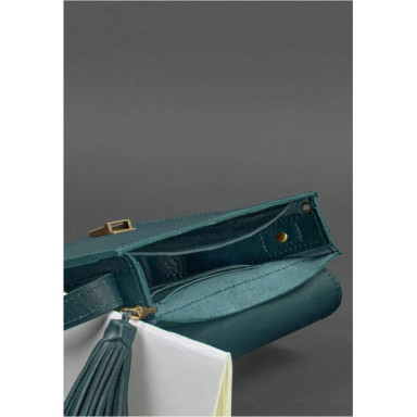 Lilu green leather boho bag