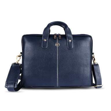 13 Hammonds Flycatcher LB105 Blue Leather Laptop Bag