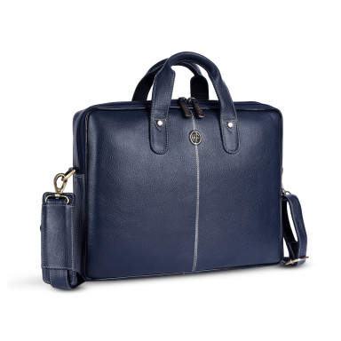 13 Hammonds Flycatcher LB105 Blue Leather Laptop Bag