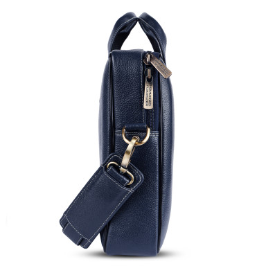 13 Hammonds Flycatcher LB105 Blue Leather Laptop Bag