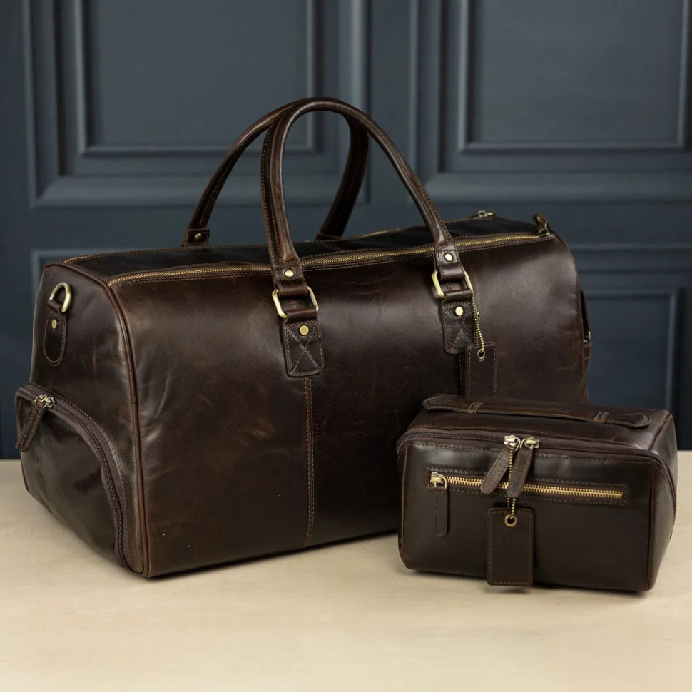 Чоловіча дорожня сумка Ashwood K48 (Brown)