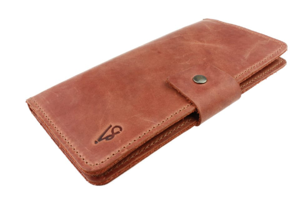 Womens leather wallet for passport SULLIVAN 80223(10) light brown